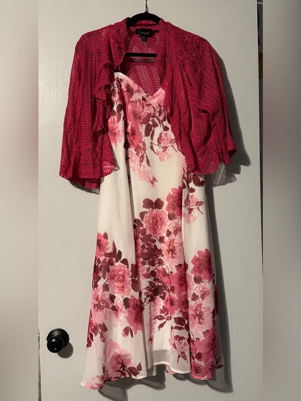 Connected Apparel Pink Floral Dress